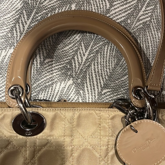 Christian Dior Quilted Denim Cannage Lady 2 way Tote - Picture 12 of 14